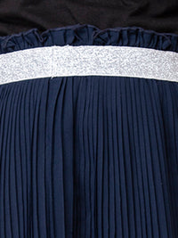 Hoop Hippo Kids Navy Blue Poly Georgette Skirt