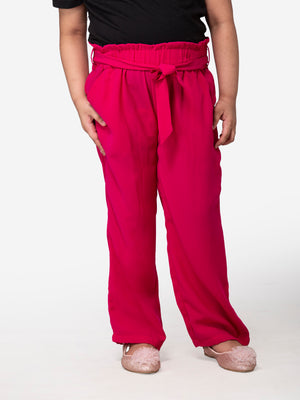 Hoop Hippo Kids Polyester Pink Straight Pant