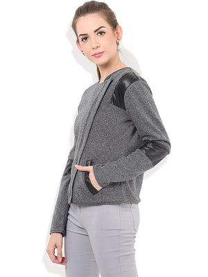PORSORTE  Jacket with PU details - www.porsorte.in