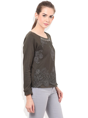 PORSORTE Hand work/lacy/ embroidered Sweat shirt - www.porsorte.in