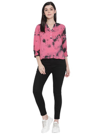 Porsorte Womens Pigment Dyed Viscose Modal Roll up Sleeve Top