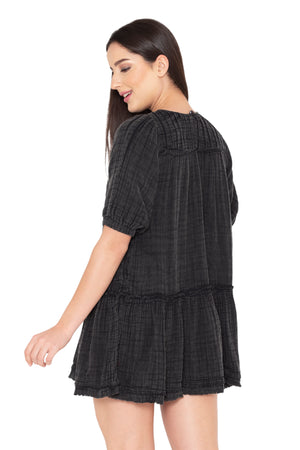 Porsorte womens Black Solid Dress
