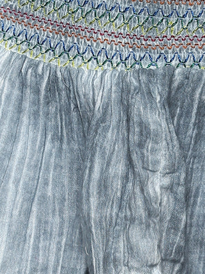 Porsorte Women Cotton Pigment Dyed Flared Layered Short Skirt
