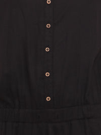PORSORTE Women's Polyester Solid Black Jumpsuit - www.porsorte.in