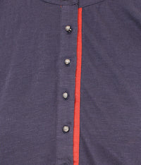 PORSORTE Pleated T Shirt with boll buttons - www.porsorte.in