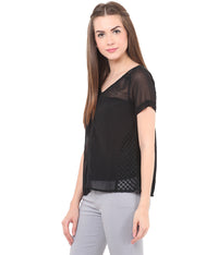 PORSORTE Lacy inserts Top with front laser cut - www.porsorte.in