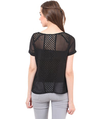 PORSORTE Lacy inserts Top with front laser cut - www.porsorte.in