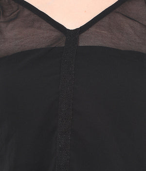 PORSORTE Lacy inserts Top with front laser cut - www.porsorte.in