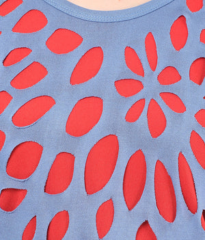 PORSORTE Laser cut double layered Top - www.porsorte.in