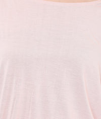 PORSORTE Women's Viscose Solid Cut Sleeve Pink Top - www.porsorte.in