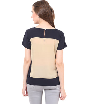 PORSORTE Colour blocking top with hot fix - www.porsorte.in