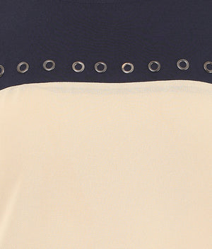PORSORTE Colour blocking top with hot fix - www.porsorte.in