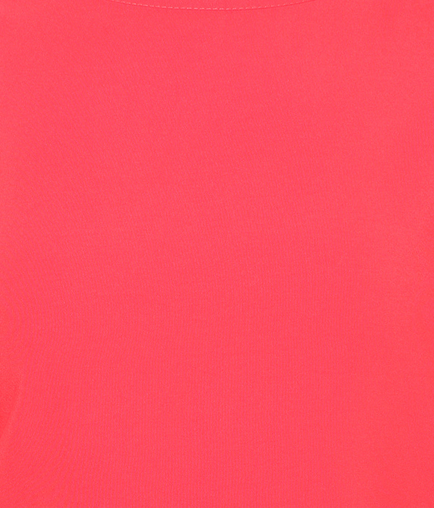 PORSORTE Women's Polyester Solid Red Top - www.porsorte.in