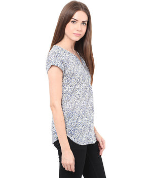 PORSORTE Printed Top with Metal Zipper - www.porsorte.in