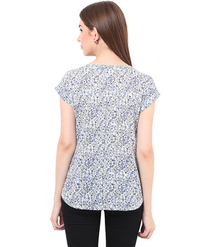 PORSORTE Printed Top with Metal Zipper - www.porsorte.in