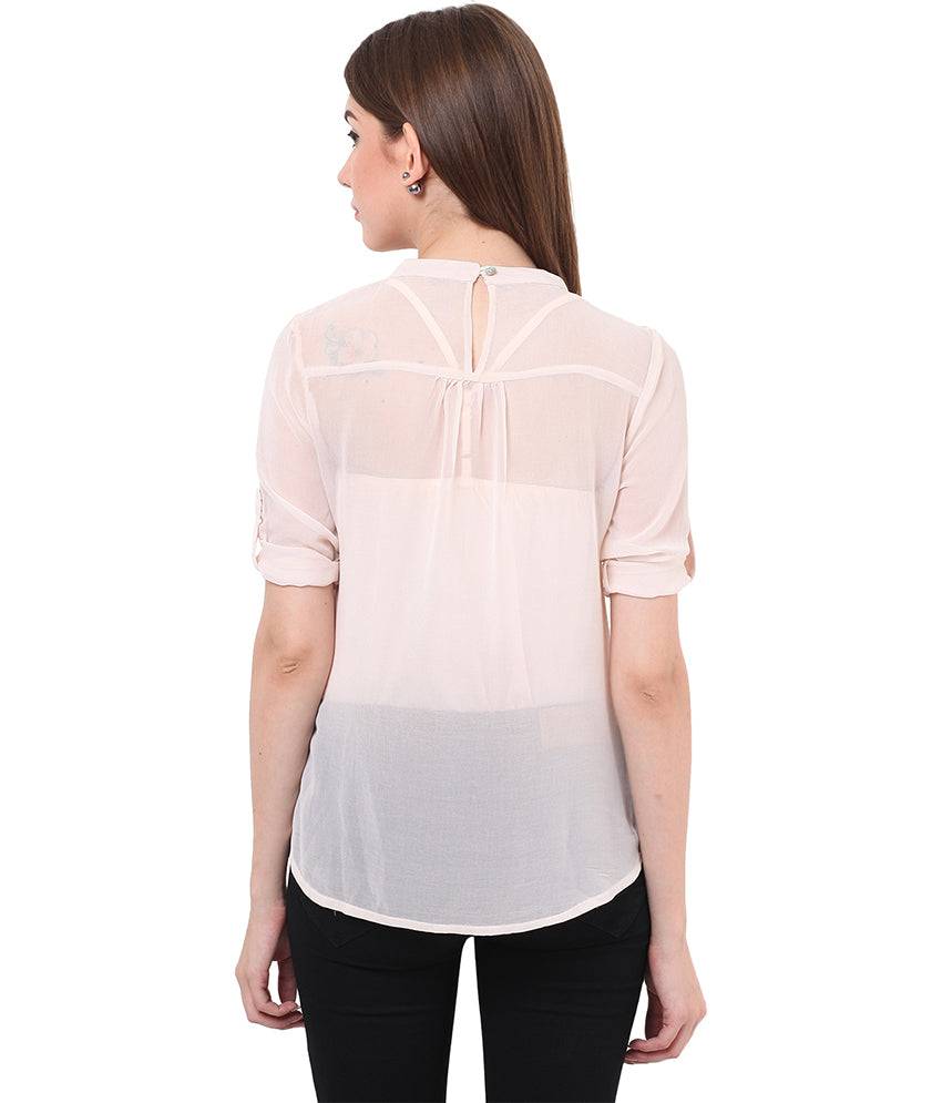 PORSORTE Front pleated Shirt with sequins and separate Speghitti inner - www.porsorte.in
