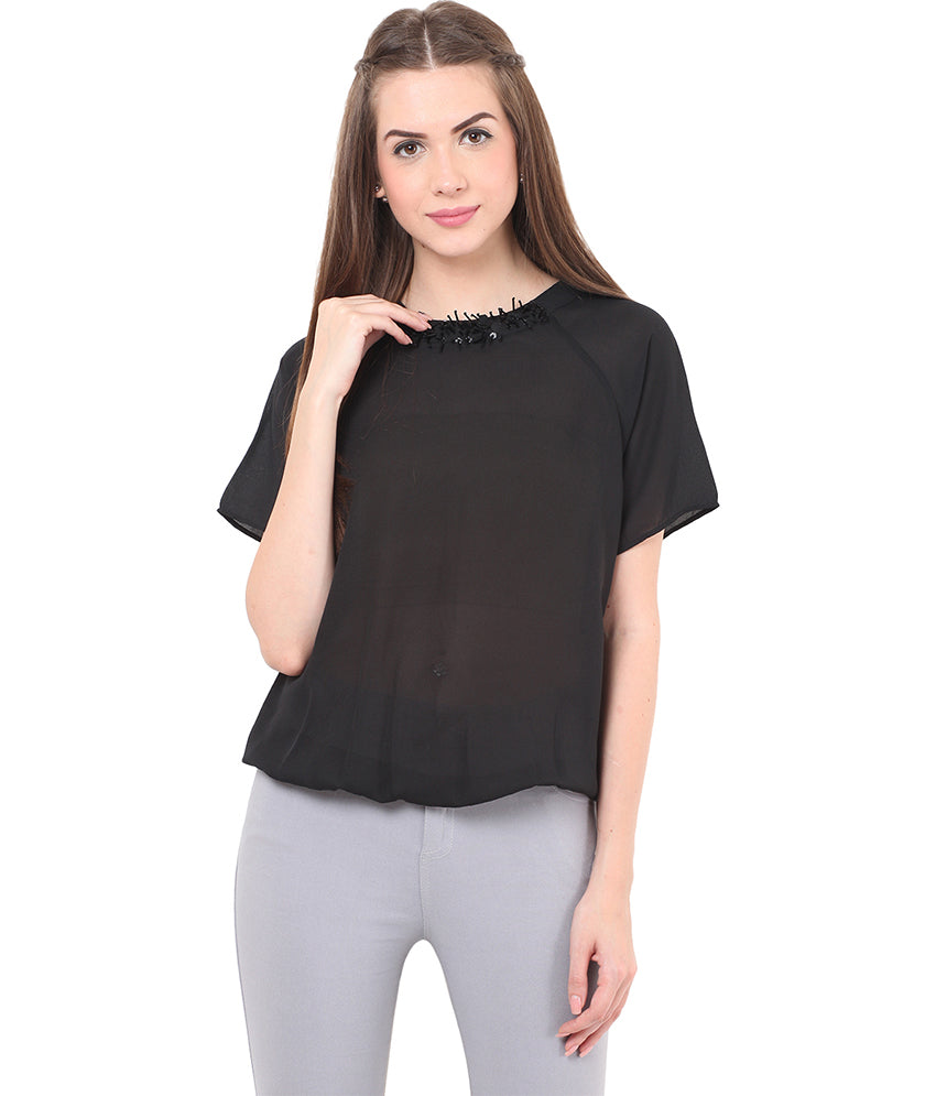 PORSORTE Raglan top with front hand work - www.porsorte.in