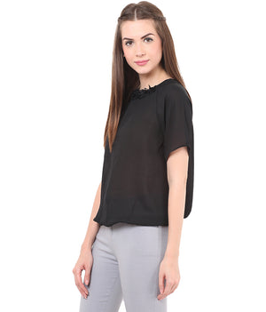 PORSORTE Raglan top with front hand work - www.porsorte.in