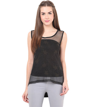 PORSORTE Metellic printed Top - www.porsorte.in