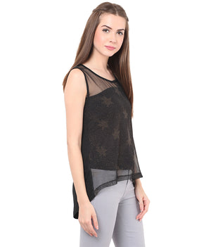 PORSORTE Metellic printed Top - www.porsorte.in