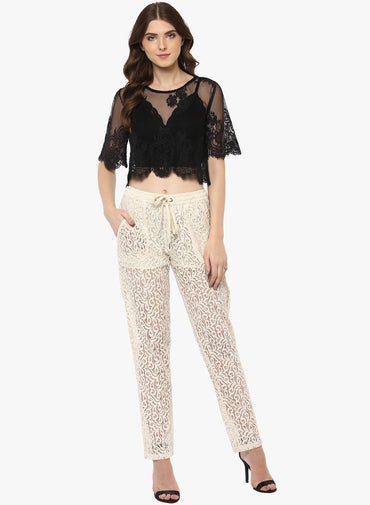 PORSORTE LACY CROP TOP - www.porsorte.in