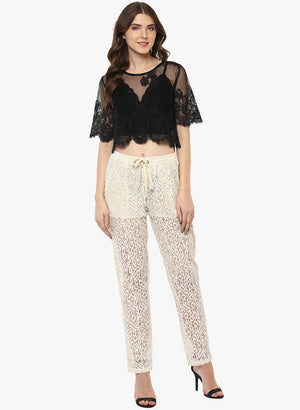 PORSORTE LACY CROP TOP - www.porsorte.in