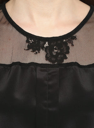PORSORTE Women's Polyester Net Lace Top - www.porsorte.in