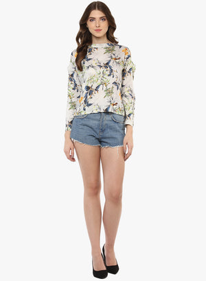 Porsorte Digital Printed Viscose Rayon Multicolor Top - www.porsorte.in