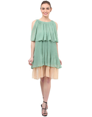 PORSORTE Pleated double layered dress - www.porsorte.in