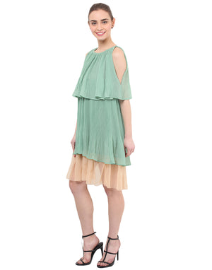 PORSORTE Pleated double layered dress - www.porsorte.in