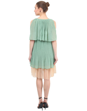 PORSORTE Pleated double layered dress - www.porsorte.in