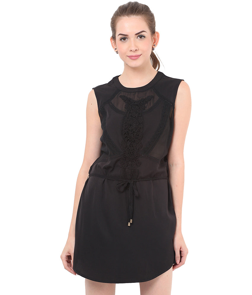 PORSORTE Lacy cut outs detailed Party Dress - www.porsorte.in