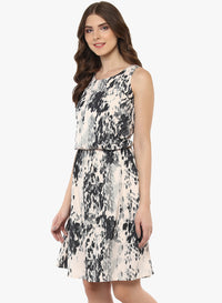 PORSORTE Women Fit and Flare Pink Dress - www.porsorte.in