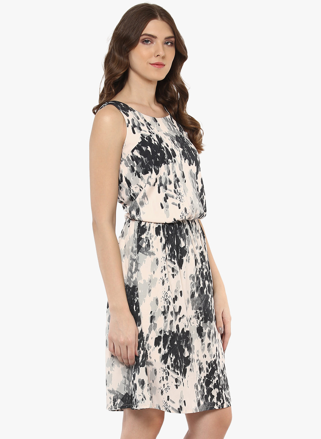 PORSORTE Women Fit and Flare Pink Dress - www.porsorte.in
