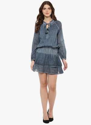 Porsorte Washed Cotton Club Denim Look Dress - www.porsorte.in