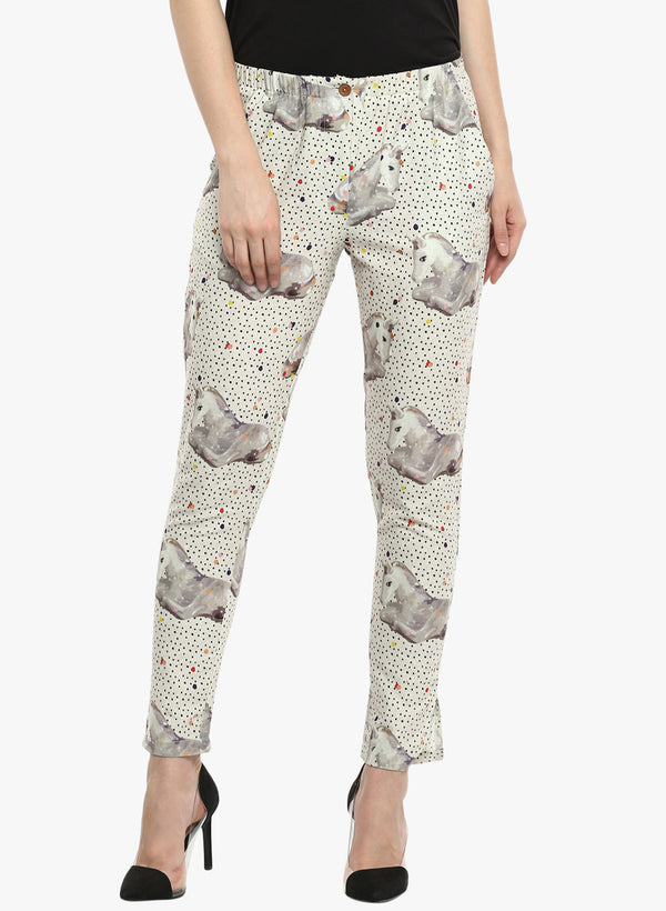 PORSORTE SandPrint Cotton Linen Pants - www.porsorte.in