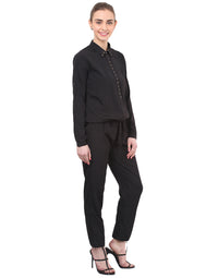 PORSORTE Jumpsuit with metal hot fix details - www.porsorte.in