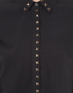 PORSORTE Jumpsuit with metal hot fix details - www.porsorte.in