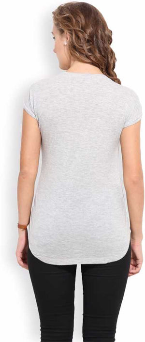 PORSORTE Digital Printed Cotton Viscose Women Tshirt
